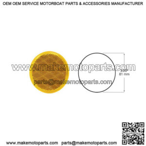 Round Adhesive Amber Reflex Reflector