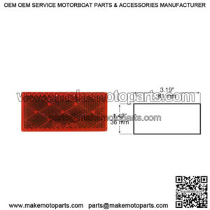 Stick On Red Reflex Reflectors (2 pack)