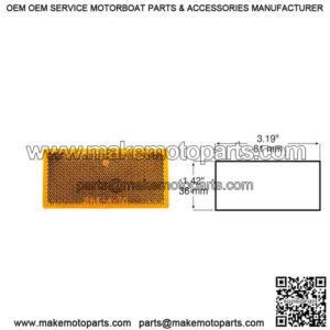 Stick On Amber Reflex Reflectors (2 pack)