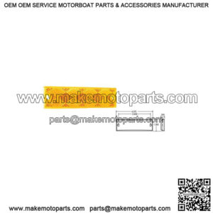 Rectangular Amber Reflector, Self Adhesive