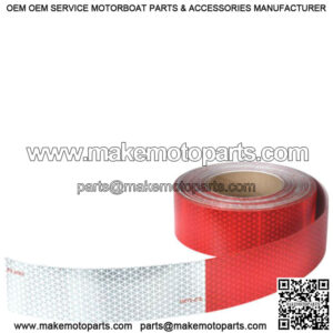 Conspicuity Tape, 6" White + 6" Red (2" x 150' Roll)