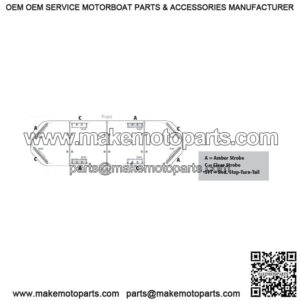 LED Modular Light Bar, Amber/Clear 49"