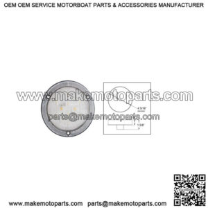 Clear LED 4" DOT Round Back-Up Light w/Reflex Flange