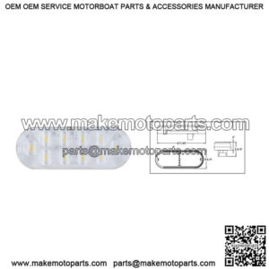 Clear LED 6" Oval DOT Back-Up Light