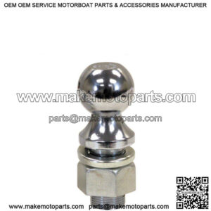 2" Chrome Trailer Hitch Ball, 1-1/4" Shank