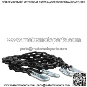 Class-III Vinyl Coated Trailer Safety Chains w/Snap Hooks
