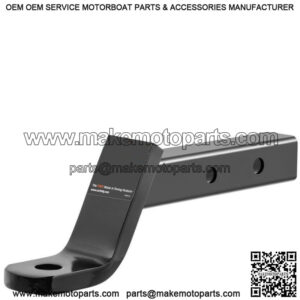 2" Square 2-Hole Trailer Hitch Ball Mount, 4" Drop