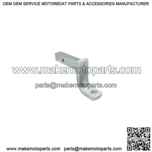 2" Square Solid Zinc Finish Trailer Hitch Ball Mount, 4" Drop