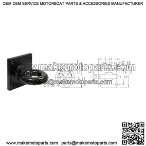 Welded 4-Bolt Mount Lunette Drawbar Ring, 42k