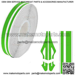 Decal Tape Vinyl Sticker for Vehicle Bodies & Parts Lime Green 1/2" PIN Stripe Double Tape 32 ft Length for Cars Bumpers Models Helmets Motorcycles Dashboards Bodyworks