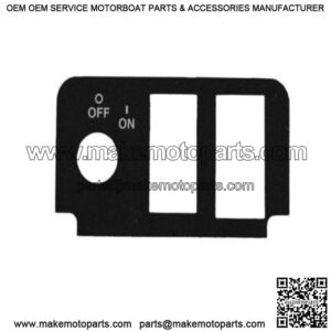 Key Switch Decal with 3 Cut-outs for EZGO TXT Golf Carts 2000+