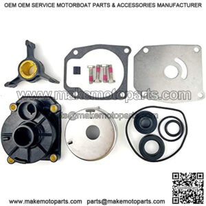 438592 Water Pump Impeller Repair Kit with Housing for OMC Outboards 25HP 28HP 30HP 35HP 40HP 48HP 50HP Boat Motor Parts Replacement Sierra 18-3454 433548 433549 777805