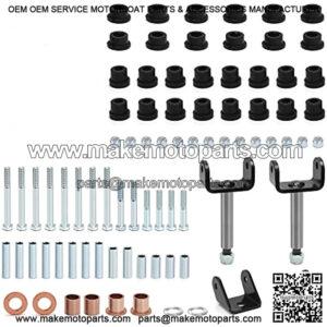 Golf Cart Front and Rear End Repair Kit fit Club Car DS 1992-Up Gas & Electric Models with Kingpins/Delta A arm bushings/Front & Rear Leaf Spring Bushings and Bolts/Clevis