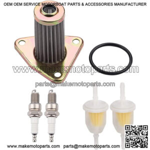 26591G01 Oil Filter Replacement for EZGO TXT Medalist 4 Cycle 295cc 350cc Golf Cart 1991-2008 with 72084-G01 Fuel Filter Spark Plug O-Ring Kit