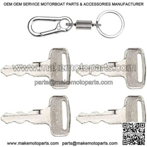 4 Pack Ignition Keys for Yamaha G14 G16 G19 G20 G21 G29 Drive Golf Cart, Replace OEM JU2-H2511-00
