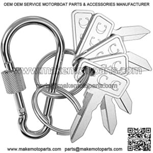 Mellbree Club Car Key, 5-Pack Golf Cart Key Replacement for Club Car DS 1982-up, Club Car Precedent 2004-up??Accessory Mountaineering Ring and Key Ring