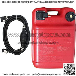 Portable Boat Fuel Tank 24L 6 Gallon Marine Outboard Motor Fuel Tank w/Connector