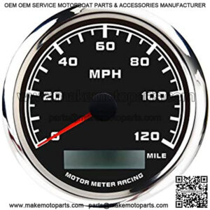 MOTOR METER RACING W Pro GPS Speedometer Odometer Waterproof for Car Boat Motorcycle Black Dial White LED Included GPS Sensor
