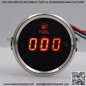 Fuel Gauge for Boat Marine Fuel Level Gauge 240-33 ohm Waterproof Digital Gas Tank Fuel Lever Meter Indicator for Car Boat Motorcycle Replacement Fuel Gauges 2" 9-32V 52MM
