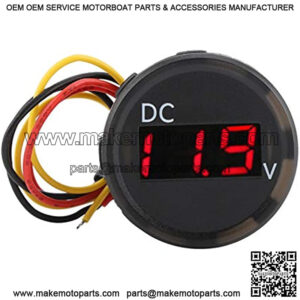 Fydun Digital Voltmeter DC 0-100V Waterproof LED Panel Display Digital Voltage Meter for Car Motorcycle Boat ATV