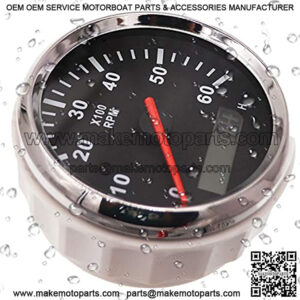 85MM Boat RPM Tachometer Gauge 0-6000 RPM Waterproof Tacho Meter with LCD Hourmeter Display for Car Truck Boat Motorcycle Diesel Gasoline Engine Marine Tachometer Outboard 9-32V