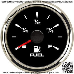 52MM Boat Fuel Gauge Waterproof Marine Fuel Level Gauge 0-190ohm 240-33ohm 240-30ohm 0-180ohm 10-180ohm Signal Adjustable 7 Color Backlight Fuel Gas Tank Lever Meter for Car Truck Motorcycle 12V/24V