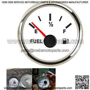 52MM Marine Fuel Level Gauge 240-33ohm Waterproof Digital Boat Fuel Gauge Gas Tank Lever Meter for Car Motorcycle Fuel Gauge with Red Backlight 12V 24V 2"