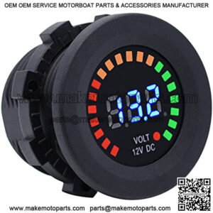 DC 12V Digital LED Voltmeter Panel Multicolor Indicator for Car Marine Boat Motorcycle Truck ATV UTV Camper Caravan