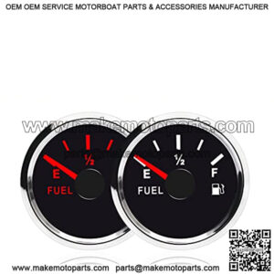 240-33 ohm Fuel Level Gauge Waterproof Fuel Gauge for Boat Gas Tank Fuel Lever Meter for Universal Car Truck Motorcycle Replacement Marine Fuel Gauge with Red Backlight 9-32V 2?? 52MM