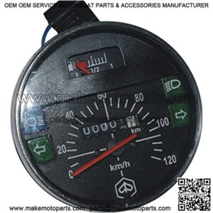 RS Vintage Parts RSV-B018FVKR7G-01412 Motorcycle Parts A88 Speedometer / Tacho Vespa LML PX Lusso 80, 125, 150, 200, 120Km/H/80 Mph Black