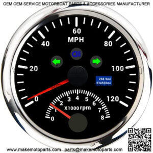 85MM GPS Speedometer Gauge 0-120MPH with Tachometer 8000 RPM AUTO Gauge Antenna 3 3/8" for Car Boat Marine ATV Truck MPH Speedometer 9-32V