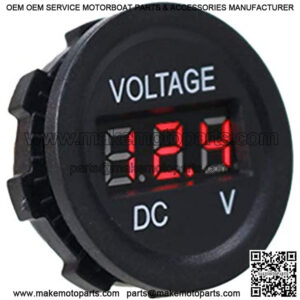 LED Panel Digital Volt Voltage Display Voltmeter, 6-30V, Mini DC Voltage Gauge Meter for Car Motorcycle Boat Truck