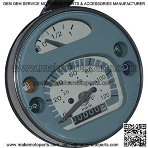 RS Vintage Parts RSV-B018FVKPE6-01411 Motorcycle Parts A87 Speedometer/Tacho Vespa LML PX Lusso 80, 125, 150, 200, 120Km/H/80 Mph Grey