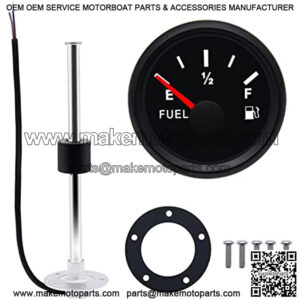 240~33ohm 250mm Marine Fuel Gas Sender Boat Water Level Gauge Sensor + 52mm Motorcycle Fuel Level Gauge Meter