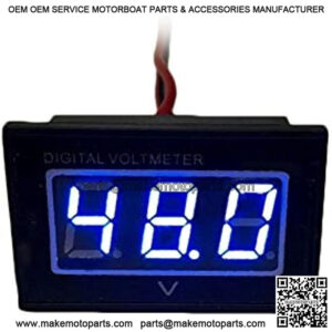 Automotive Authority LLC  48V Golf Cart Digital Volt Meter Battery Gauge for Use On Club Car EZGO Yamaha 48 Volt - Blue