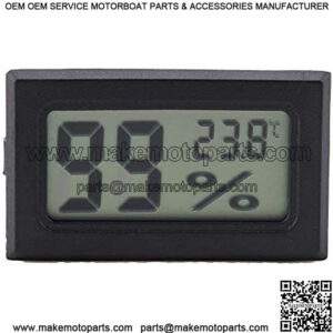 Black Digital Temperature Humidity Meters Gauge Indoor Thermometer Hygrometer LCD Display Celsius ??C for Humidors, Greenhouse 2pcs