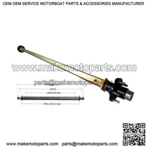 67" Zinc Plated Trailer Axle (2700 lb.)