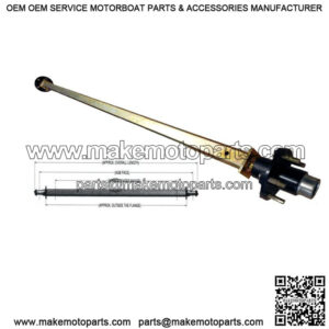 86.25" Zinc Plated Trailer Axle w/Hubs (2,700 lb.)