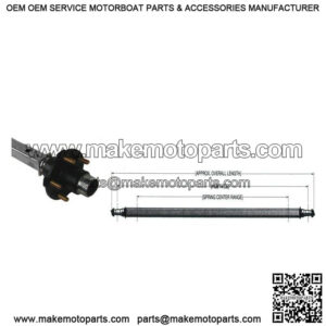 87.32" Trailer Axle w/Hubs (3,500 lb.)