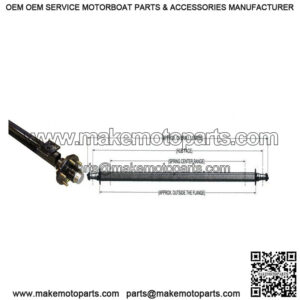 65" Painted Trailer Axle w/Hubs (Straight)