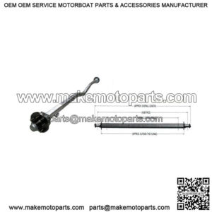 2" Square (3,500 lbs.) Drop Center Axle w/Hubs