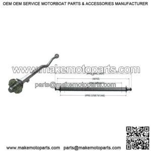 2" Square (3700 lbs.) Drop Center Axle w/Hubs