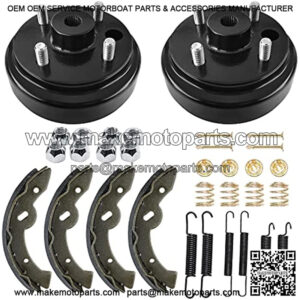 Golf Cart Brake Maintenance Kit for 1997-2008 Electric Vehicles EZGO TXT, Includes Brake Drums Brake Shoes & EZGO Bendix Brake Shoes Spring Kits OEM# 19186G1 70794G01 70795G01 (NOT FIT Gas Models)