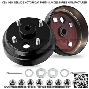 Golf Cart Brake Hub Drum w/30 Teeth Die Casting Fine Splined for EZGO 1991-up 4 Cycle Gas Models, Replaces OEM # 21807-G1, 21807G1, 41843-94 - 2 Pcs