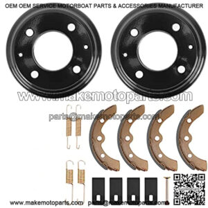 Golf Cart Brake Hub Drum & Brake Shoes Brake Spring Kit fit Club Car DS 1981-1994, OEM# 1011137 101146302 101816301