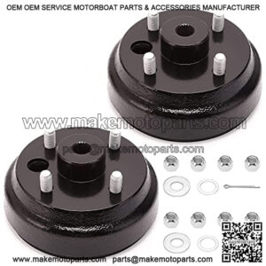 Golf Cart Brake Drum/Hub Assembly (Electric) for EZGO TXT Replaces OEM# 19186G1P, 2-Pack