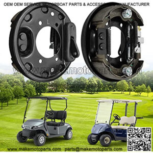 Golf Cart Brake Assembly for EZGO TXT PDS and Yamaha G14 G16 G19 G20 G21 G22, Driver and Passenger Side Brake Assembly Include EZGO TXT Brakes Shoes, OEM# 70998-G01 70998-G02