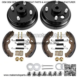 EZGO TXT Brake Hub Drum & Brake Shoes & Brake Shoes Springs Repair Kit for 1996-up Electric Golf Cart Replaces OEM # 19186G1, 70794G01, 70795G01, 27943G01, 27945G01, 27944G01