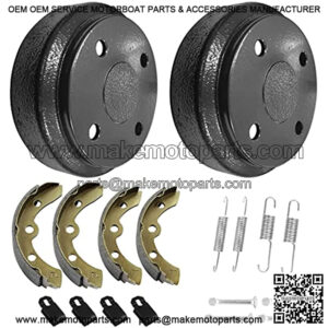 Club Car Golf Cart Brake Drums/Hub&Brake Shoes Spring Kit Fit Club Car DS 1995-Up&Precedent 2004-Up, Golf Cart Brake Maintenance Kit OEM#101791101 1018232-01 101816301