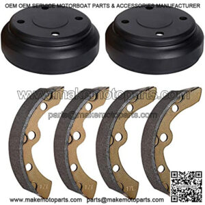 Golf Cart Brake Drums & Brake Shoes Kit for Club Car DS and Precedent 1995-up, Replace OEM 101791101 1018232-01 10603